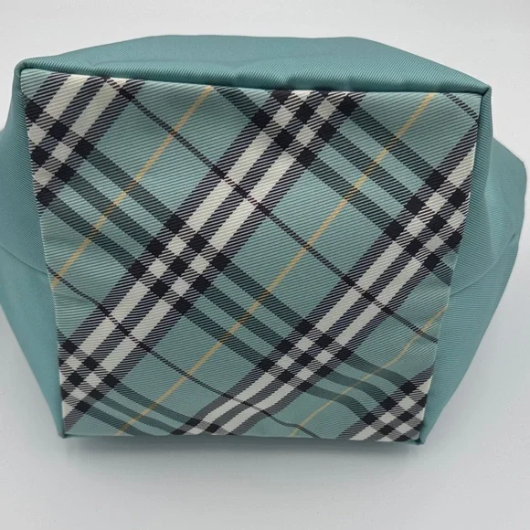Burberry Blue Label Teal and Beige Mini Tote Bag - Picture 5 of 7